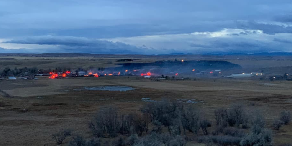 Evacuations underway as large wildfire burns in Montana