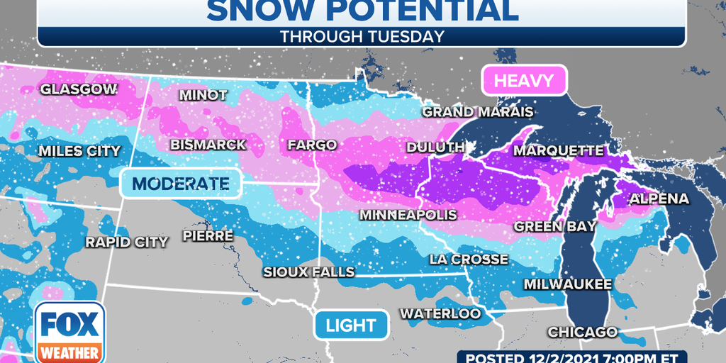 Coast-to-coast storm to bring heavy snow to Northern Plains, upper ...