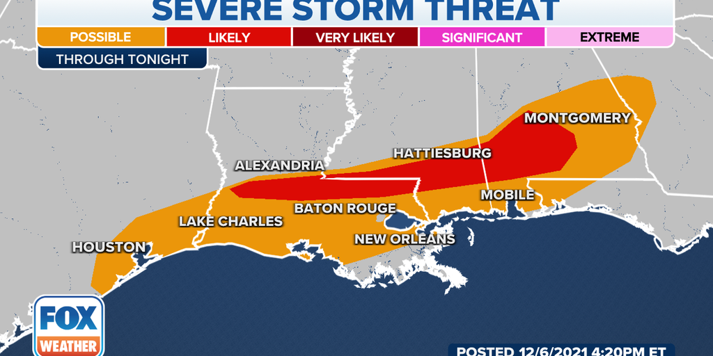 Storms continue in South as cold front marches east | Fox Weather