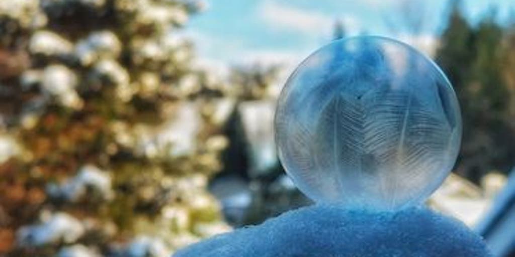 Bored in subfreezing weather? Make frozen bubbles!