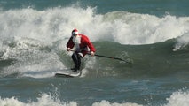 Surfing Santas ready to paddle out on Christmas Eve after pandemic pause