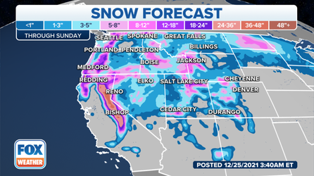 Snow expected for many across the western US this weekend