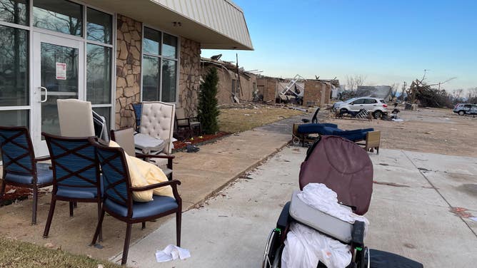 Tornado damage in Monette, AR 12/21