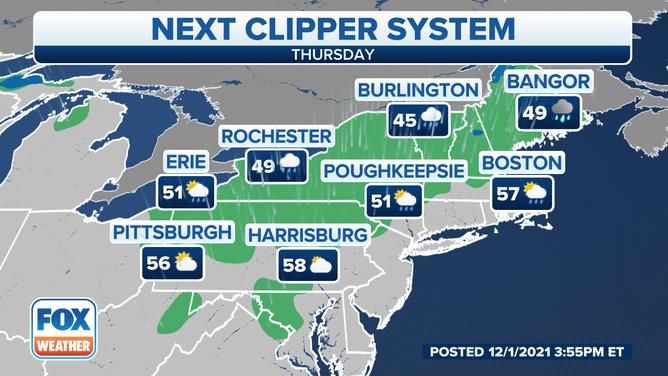 Forecast for Thursday, Dec. 2, 2021.