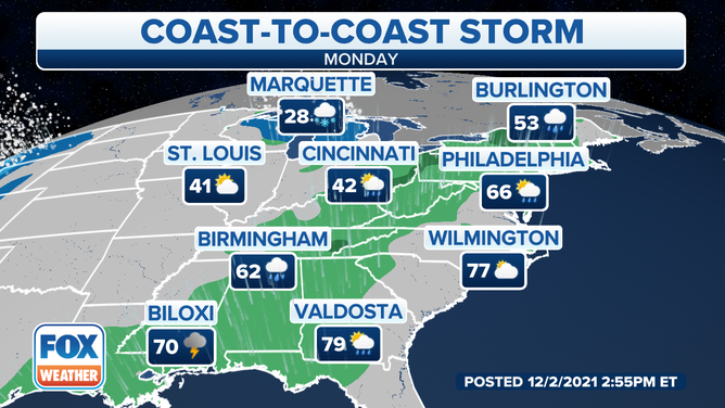 Forecast Monday, Dec. 6, 2021.