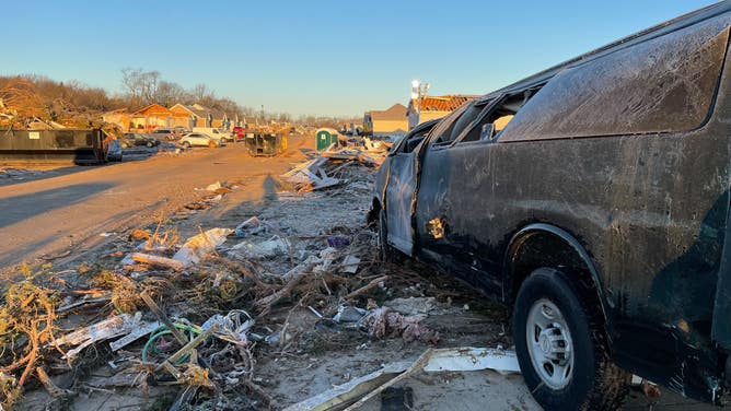 Tornado damage in Bowling Green, Kentucky 12/21
