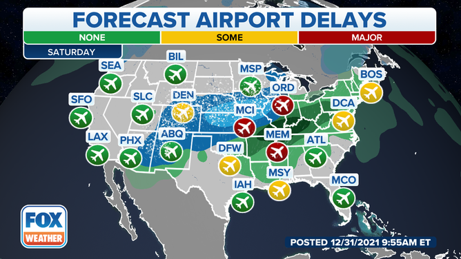 Travel forecast for Jan. 1, 2022.