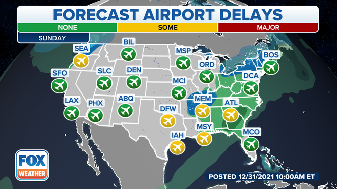 Travel forecast for Jan. 2, 2022.