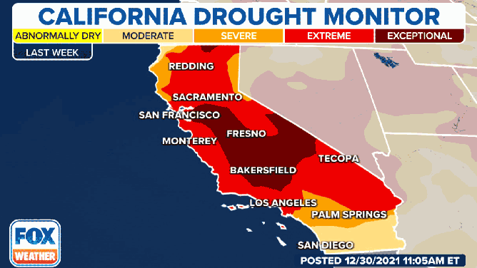 Last week's Drought Monitor compared to this week's.