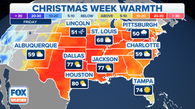 Christmas Week Temperatures Expected To Be Warmer Than Average Across ...