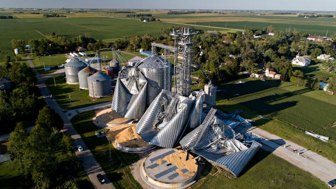 Derecho damage in Iowa