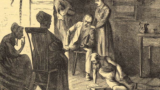 An image titled "News Right Fresh From Heaven" depicts John Chapman preaching in a pioneer house.