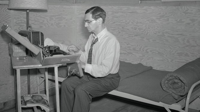 Irving Berlin, working on a score for the 1943 film "This Is the Army".