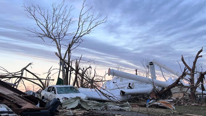 Tornado damage in Mayfield, KY 12/21