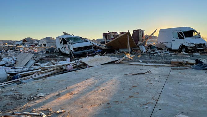 Tornado damage in Bowling Green, Kentucky 12/21