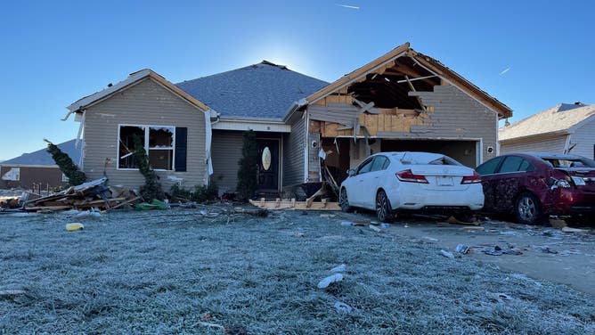 Tornado damage in Bowling Green, Kentucky 12/21