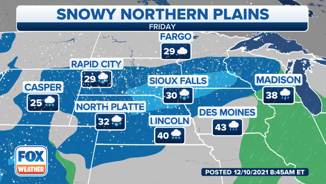 Forecast for Friday, Dec. 10, 2021.