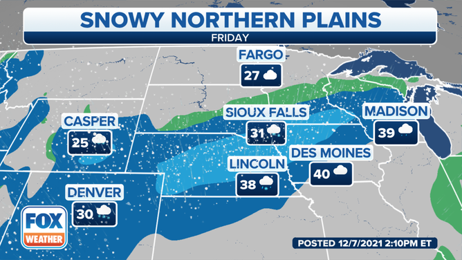 Forecast for Friday, Dec. 10, 2021.