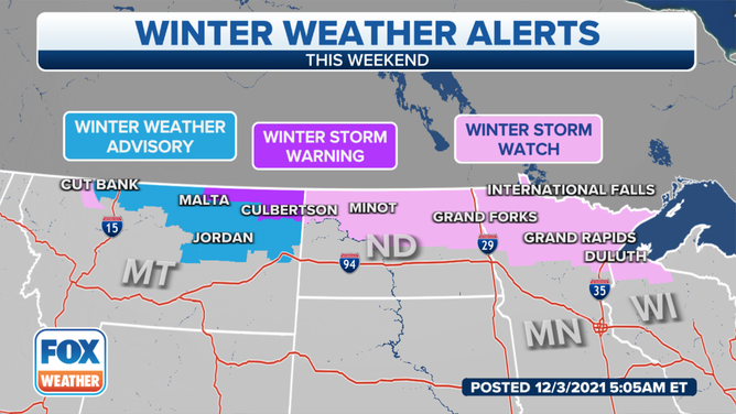 Watches, warnings and advisories are issued by the National Weather Service.
