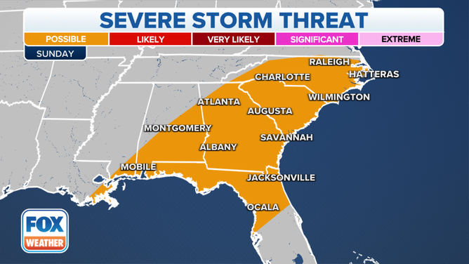 Severe storm threat on Sunday, Jan. 2, 2022.