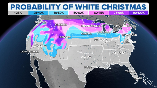 Oddsmakers Weigh Chances US Cities Will See A White Christmas | Fox Weather