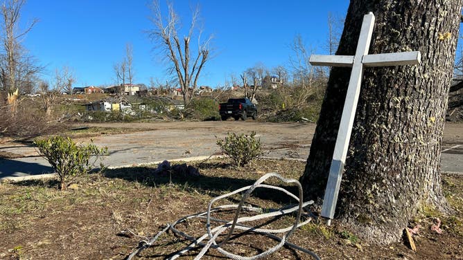 Tornado damage in Kingston Springs, TN 12/21
