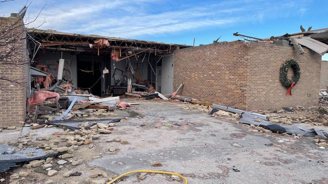 Tornado damage in Monette, AR 12/21