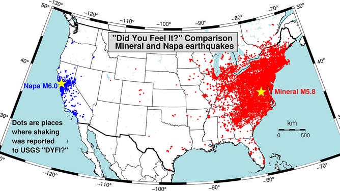 East vs. West quakes