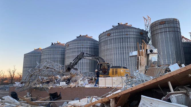 Five million bushels of grain were spoiled due to tornado damage in Mayfield, Kentucky in December 2021. (Image: Kentucky Department of Agriculture)