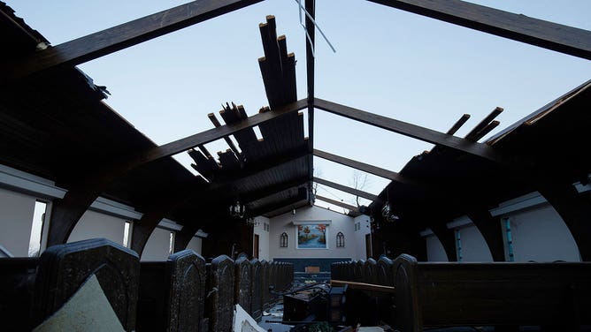 Church in Mayfield, Kentucky, damaged by tornadoes