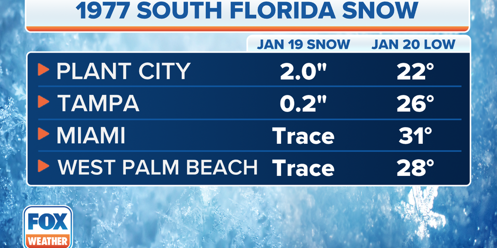 South Florida saw snow 45 years ago. Could it happen again?