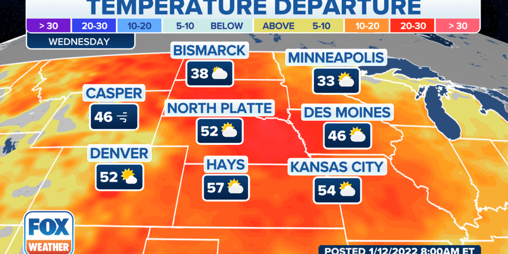 Mild temperatures continue in the central US | Fox Weather