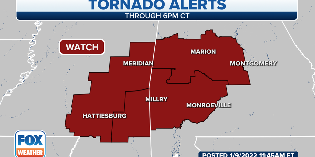 Tornado watch issued as severe storms move across parts of the ...