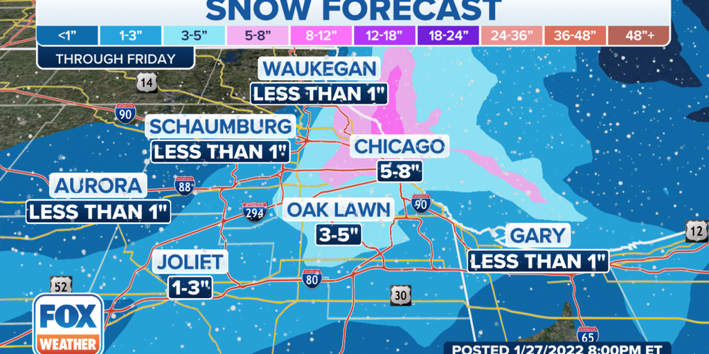 Heavy Lake Effect Snow Possible On Friday Near Chicago | Fox Weather