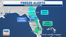 Florida freeze: Temperatures to drop overnight in parts of the Sunshine State