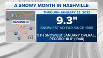 Nashville reports snowiest January so far since 1985