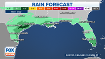Showers and thunderstorms expected early week along Gulf Coast