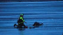 3 people rescued after falling through ice on a New Jersey lake