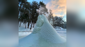 Here's how this unique ice volcano forms in Upstate New York