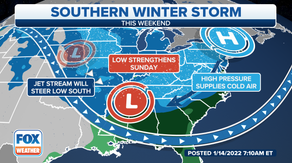Winter storm dumping snow across South before impacting Mid-Atlantic