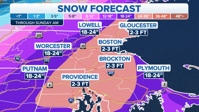 Boston Metro Snow Forecast