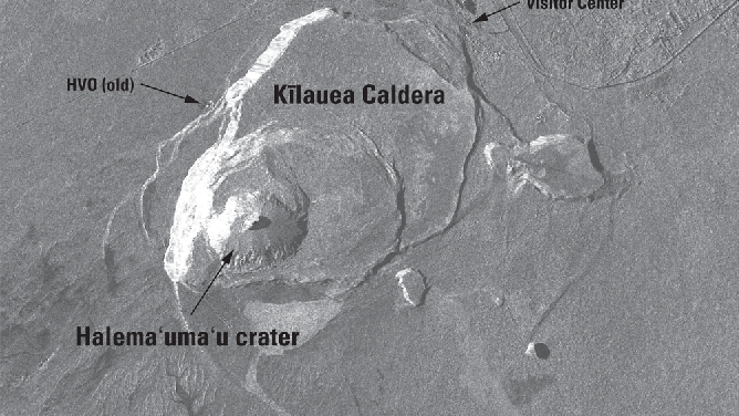 Radar amplitude data from COSMO-SkyMed tracking the growth of the lava lake at Kīlauea.