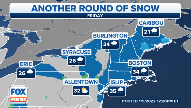 Forecast for Friday, Jan. 7, 2022.