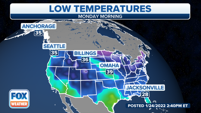Florida colder than Alaska 1/24/22