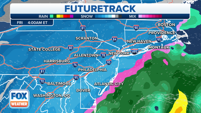 I-95 corridor Futuretrack valid 4 a.m. Eastern time Friday, Jan. 7, 2022.