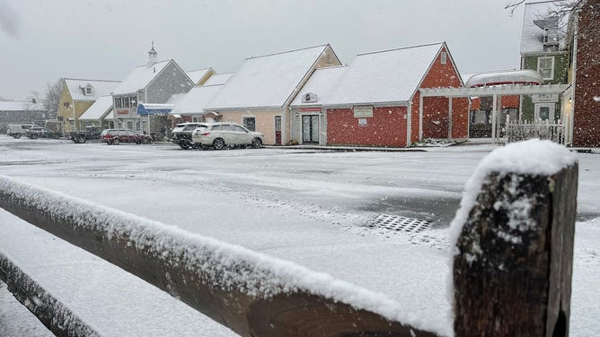 Snow scenes from Plymouth, Massachusetts on Jan. 7, 2022.