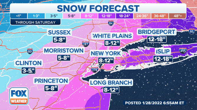 NYC Metro Snow Forecast