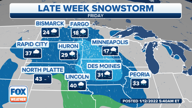 Forecast for Friday, Jan. 14, 2022.