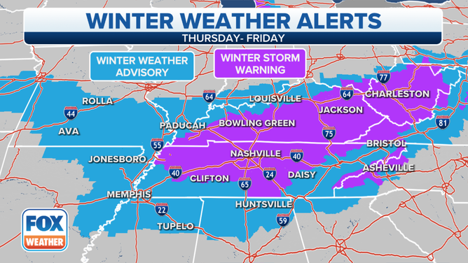 Winter weather alerts are in effect across the mid-South on Thursday, Jan. 6, 2022.