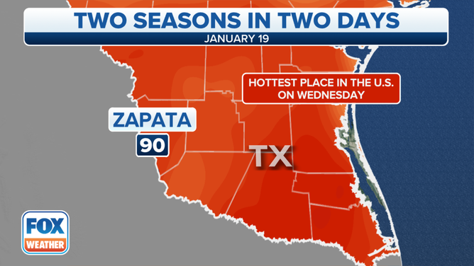 Zapata TX Hot to Cold
